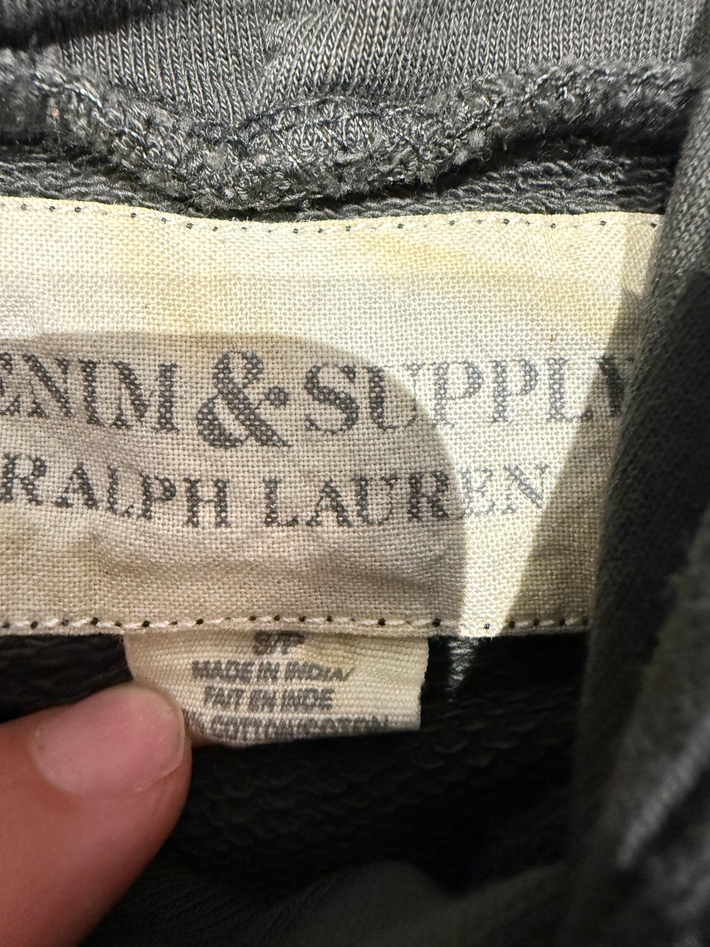Ralph Lauren Denim & Supply Distressed USA Flag Hoodie (S)