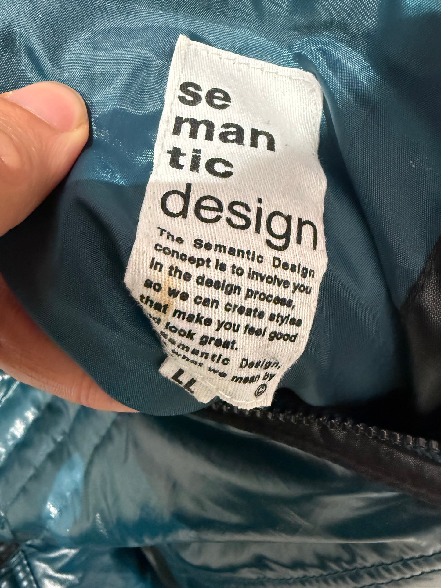 000’s Semantic Design Glossy Fur Puffer (L)