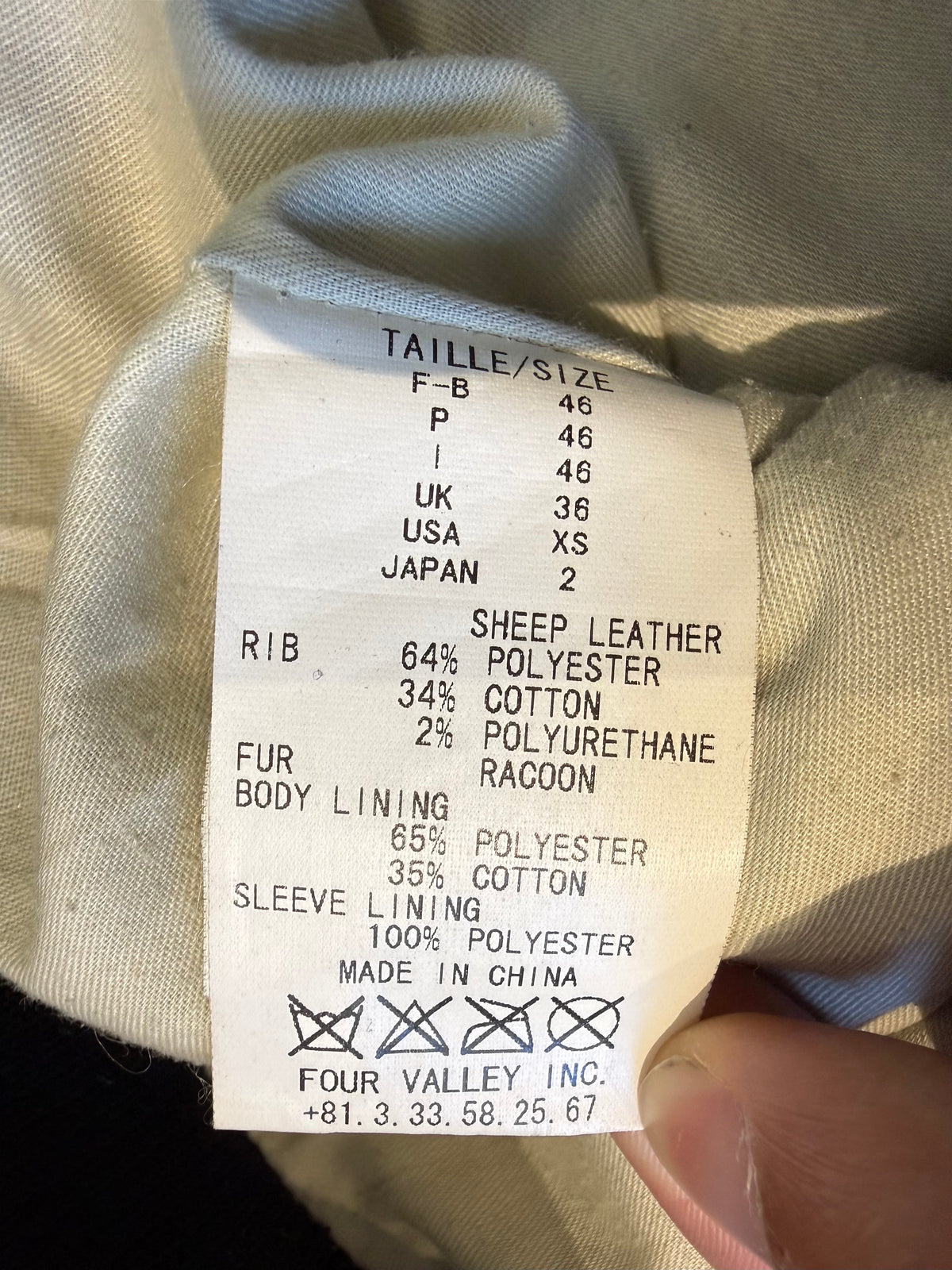 000’s Luva Tram Sheep Leather Fur Jacket (XS)