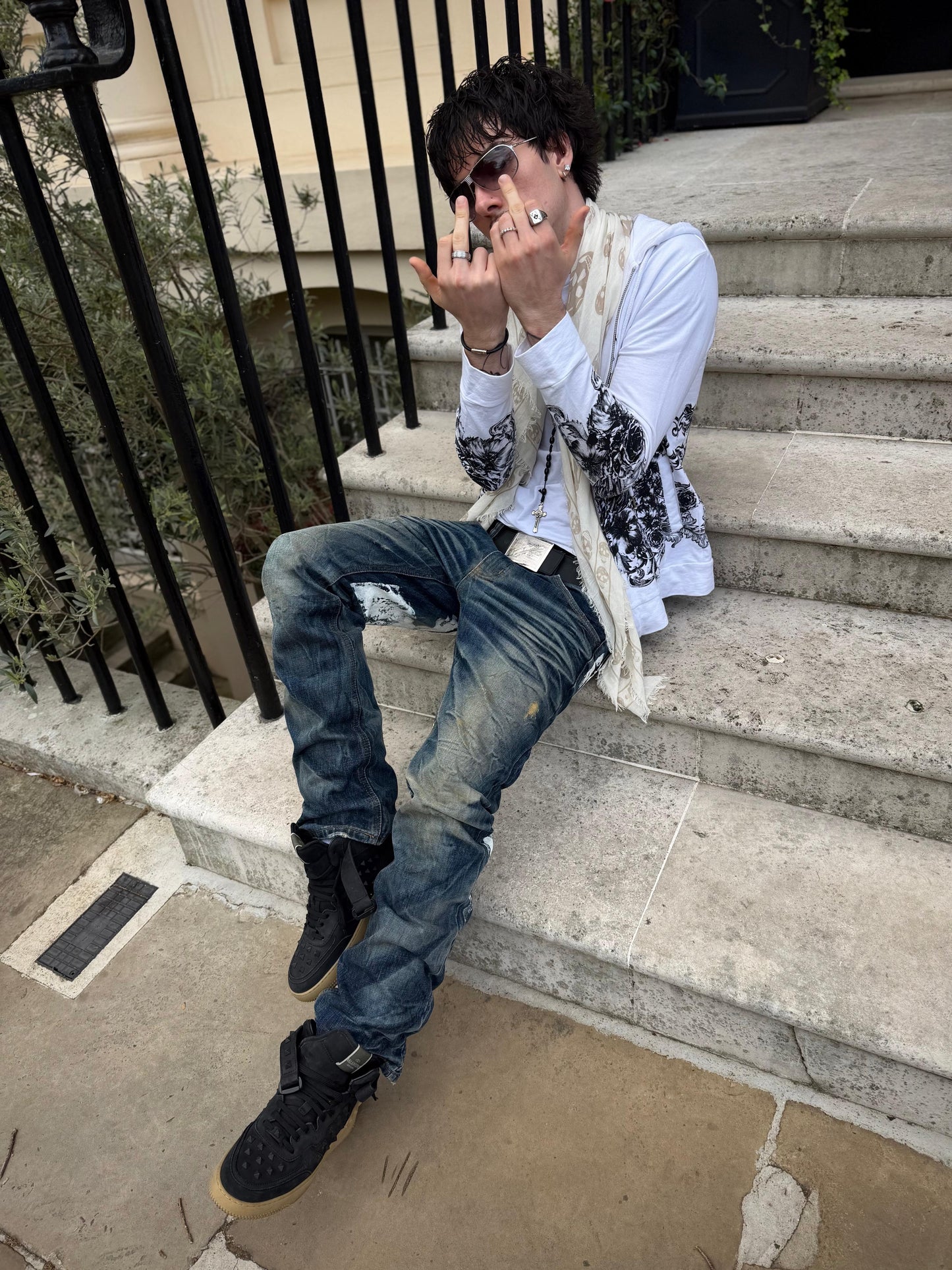 000’s Alexander McQueen Skull Scarf