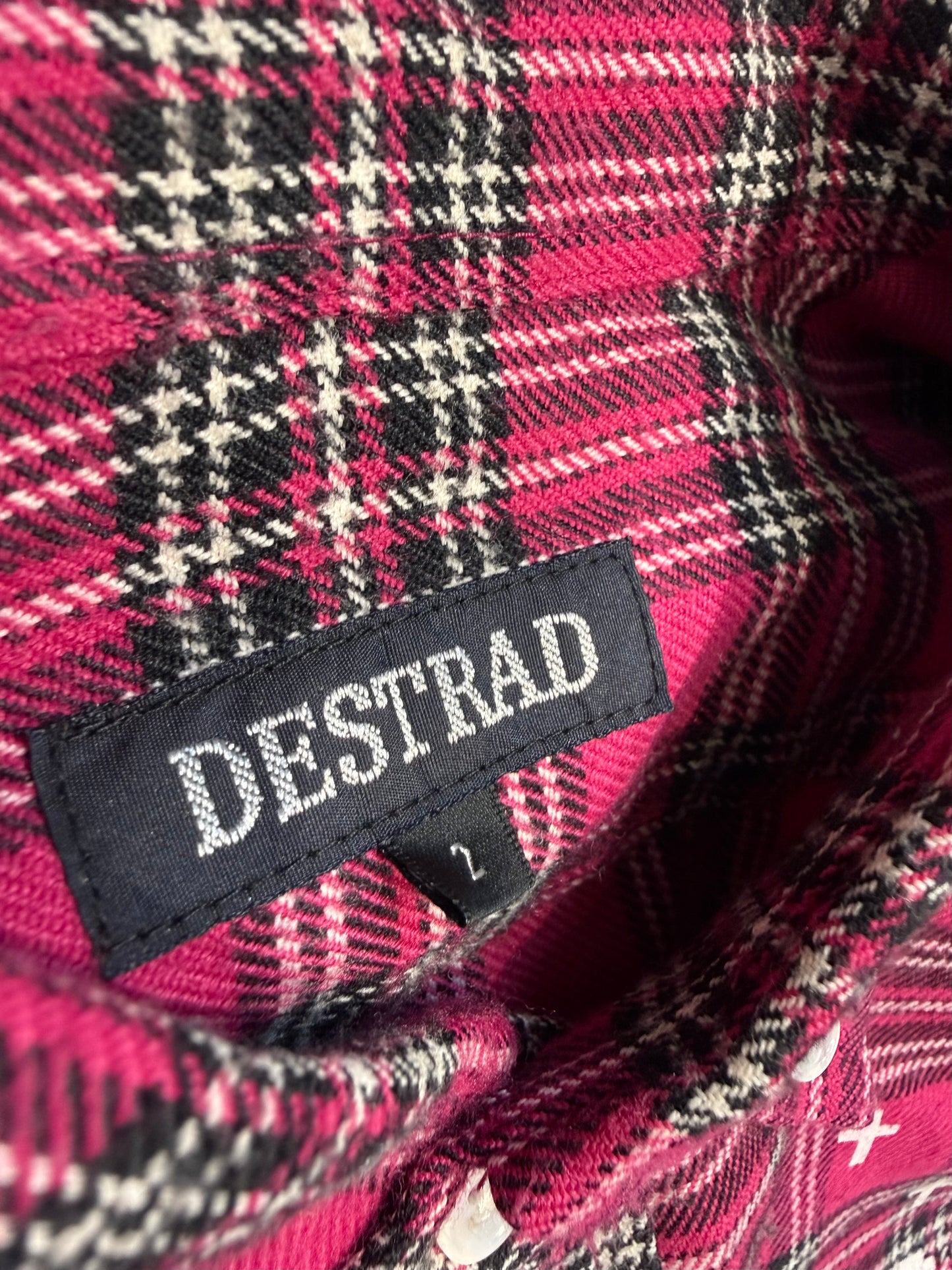 000’s Destrad Skull Checkered Flannel (S)