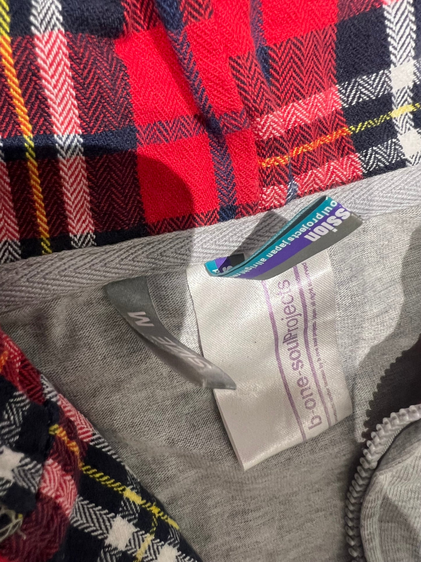 Be one soul projects plaid hoodie