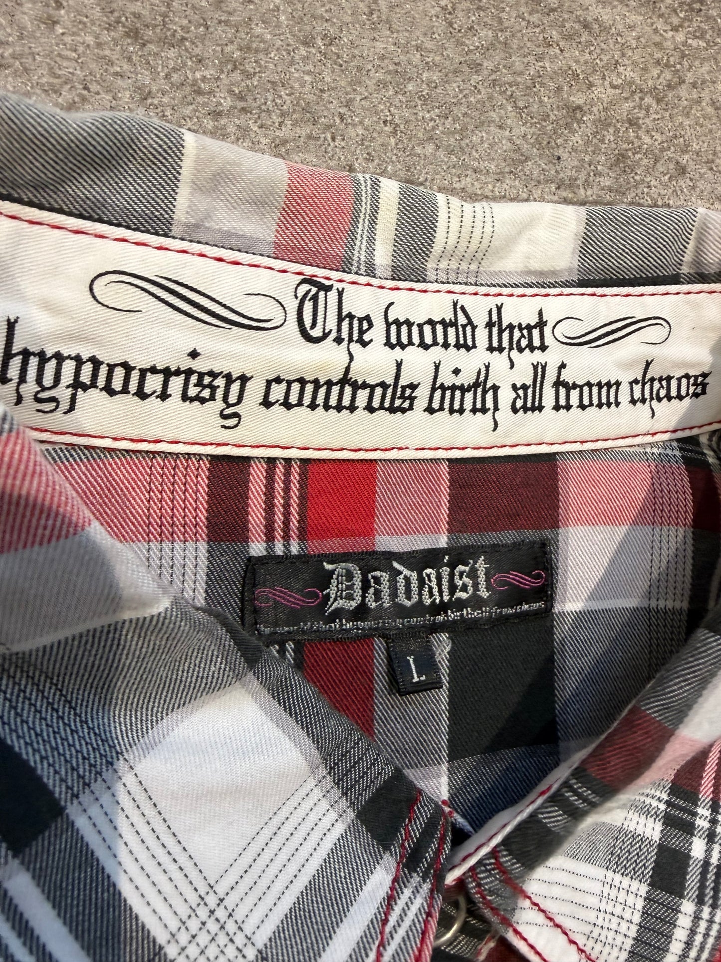 000’s Dadaist Plaid Flannel (M)