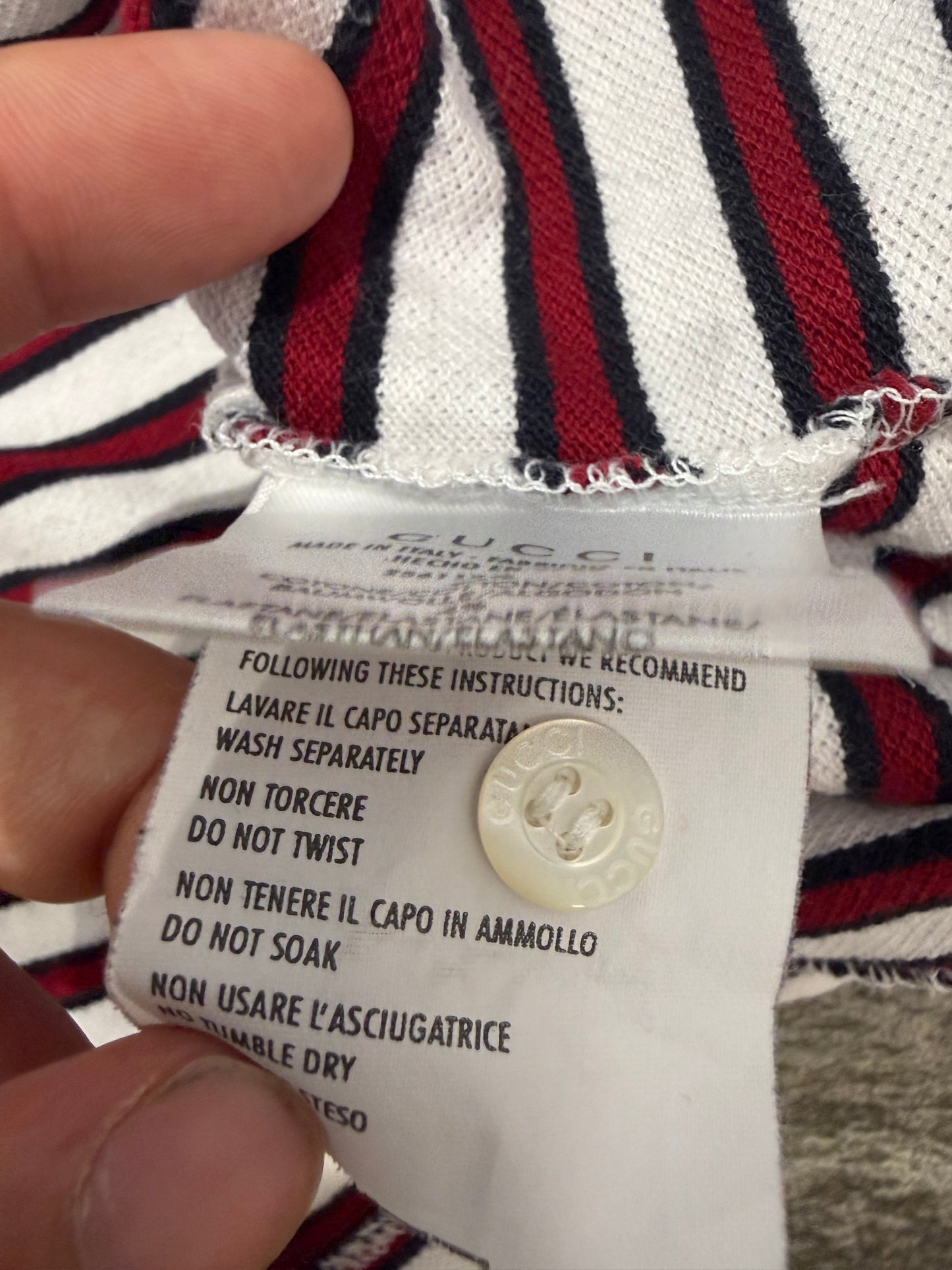 Gucci Striped Polo (L)