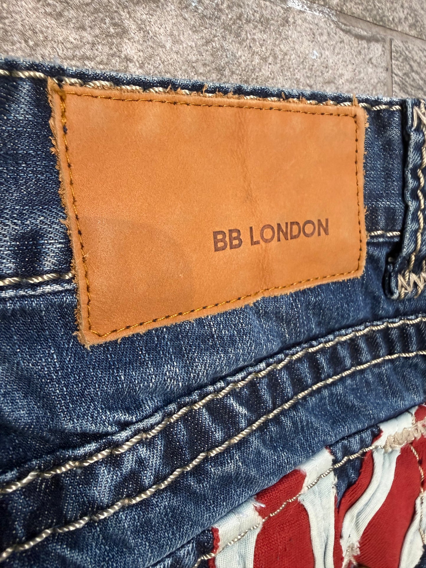 000’s BB London Union Jack Bootcut Jeans (33”)