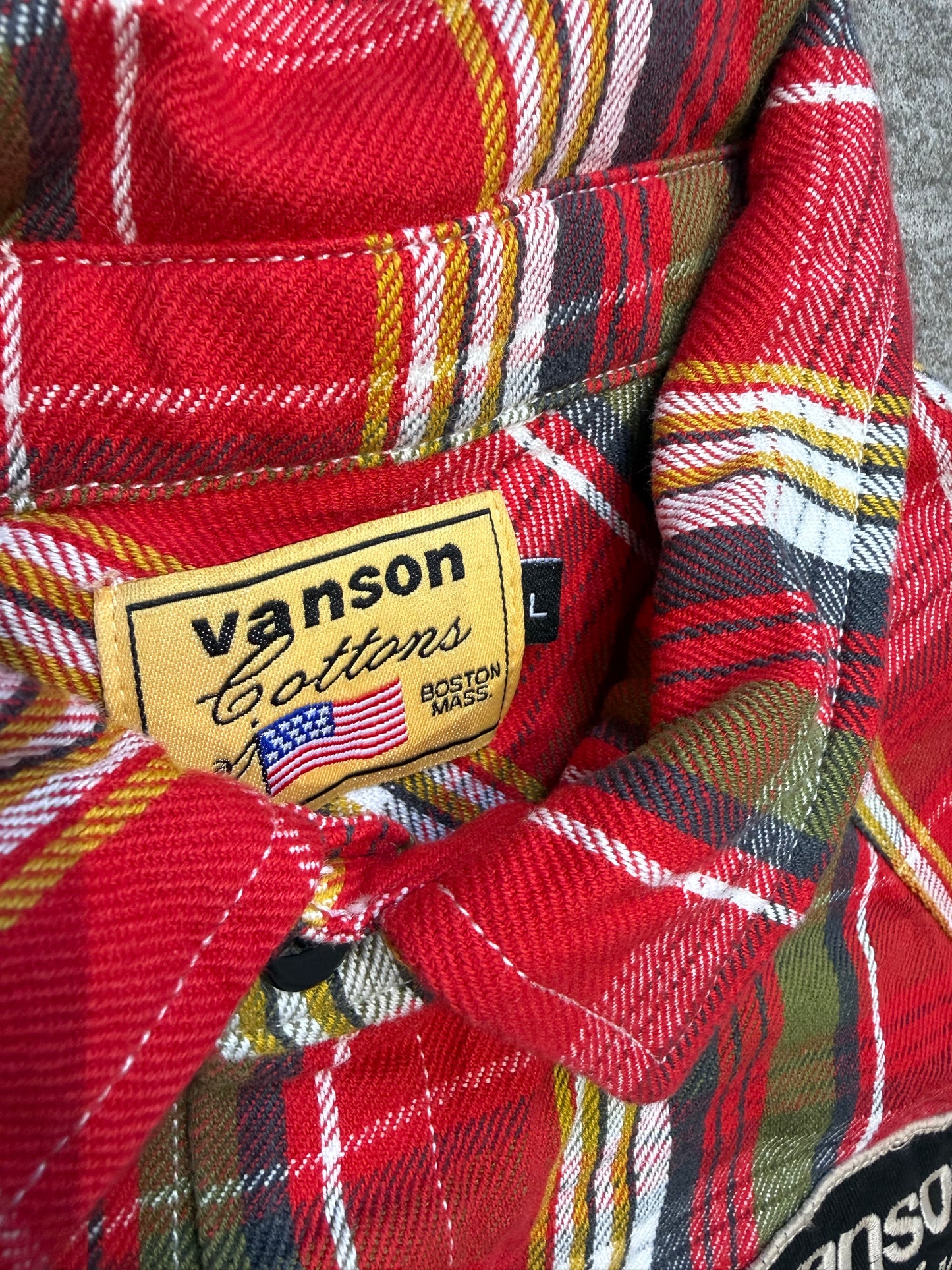 000’s Vanson Skull Plaid Flannel (M)