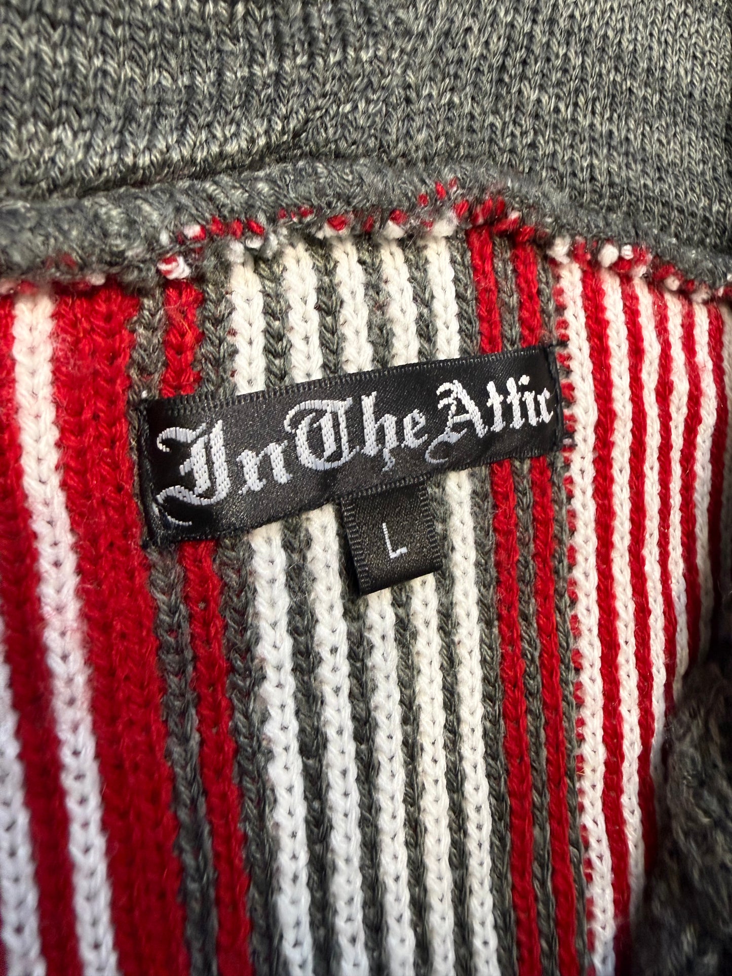 000’s In The Attic Union Jack Knit Hoodie (M)
