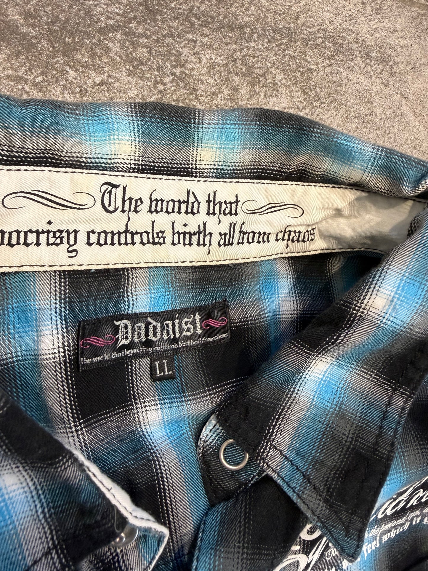 000’s Dadaist Plaid Flannel (M)