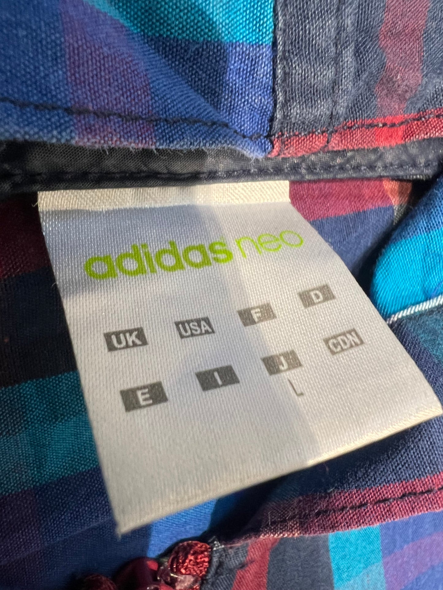 000’s Adidas Neo Plaid/Checkered Windbreaker