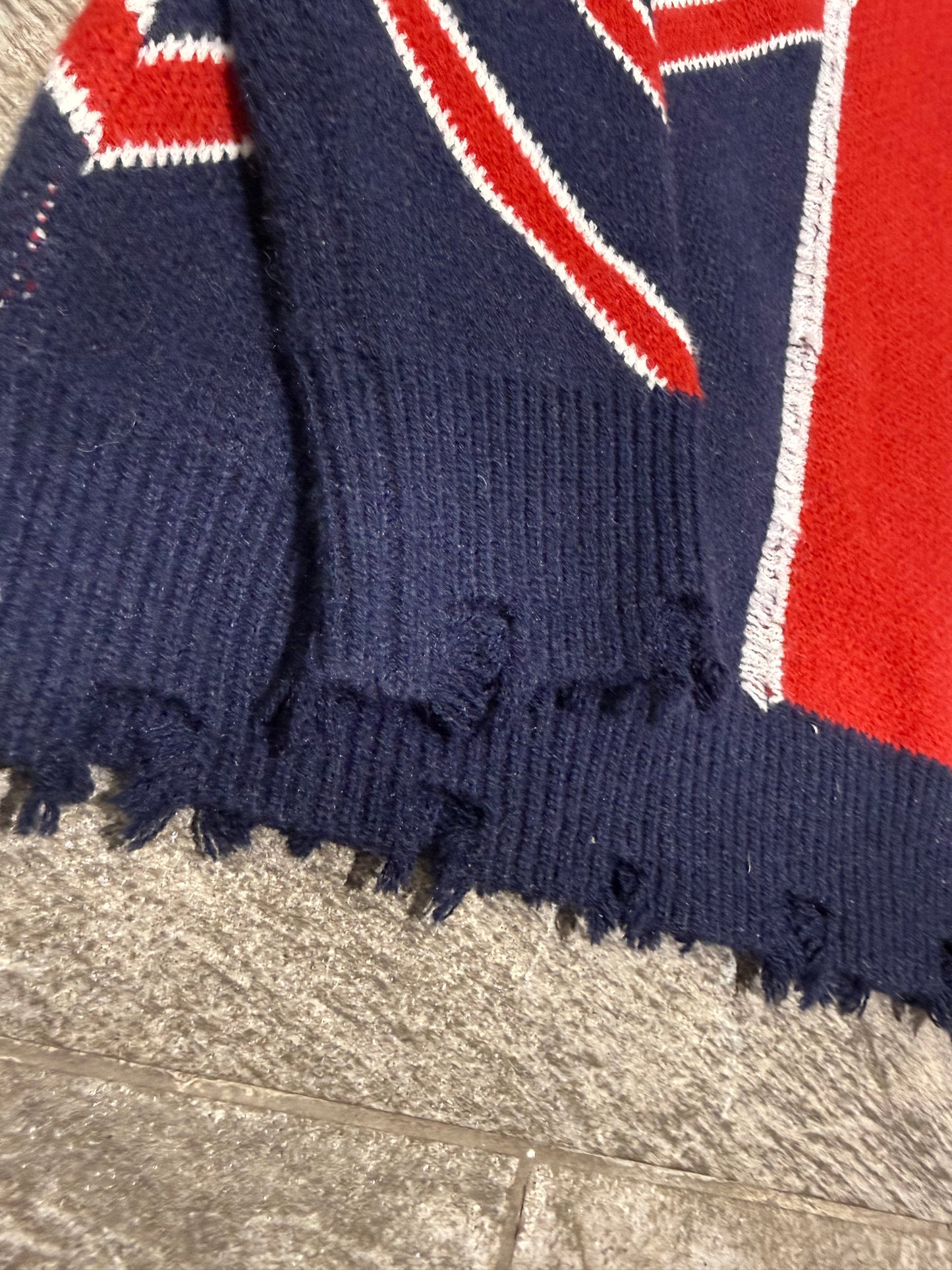 000’s Union Jack Distressed Jumper