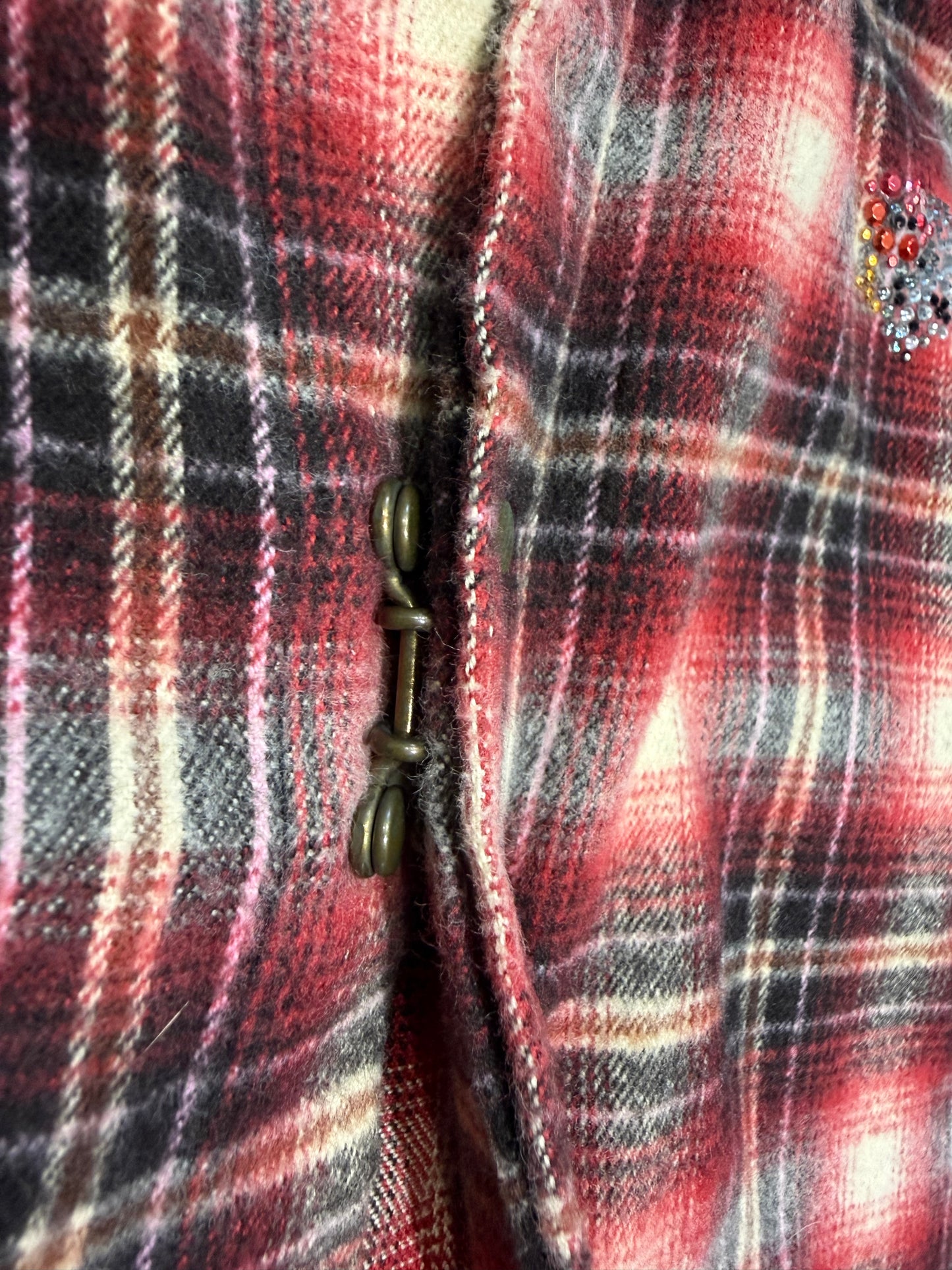 000’s Francist Morks Skull Flannel Shirt (S)