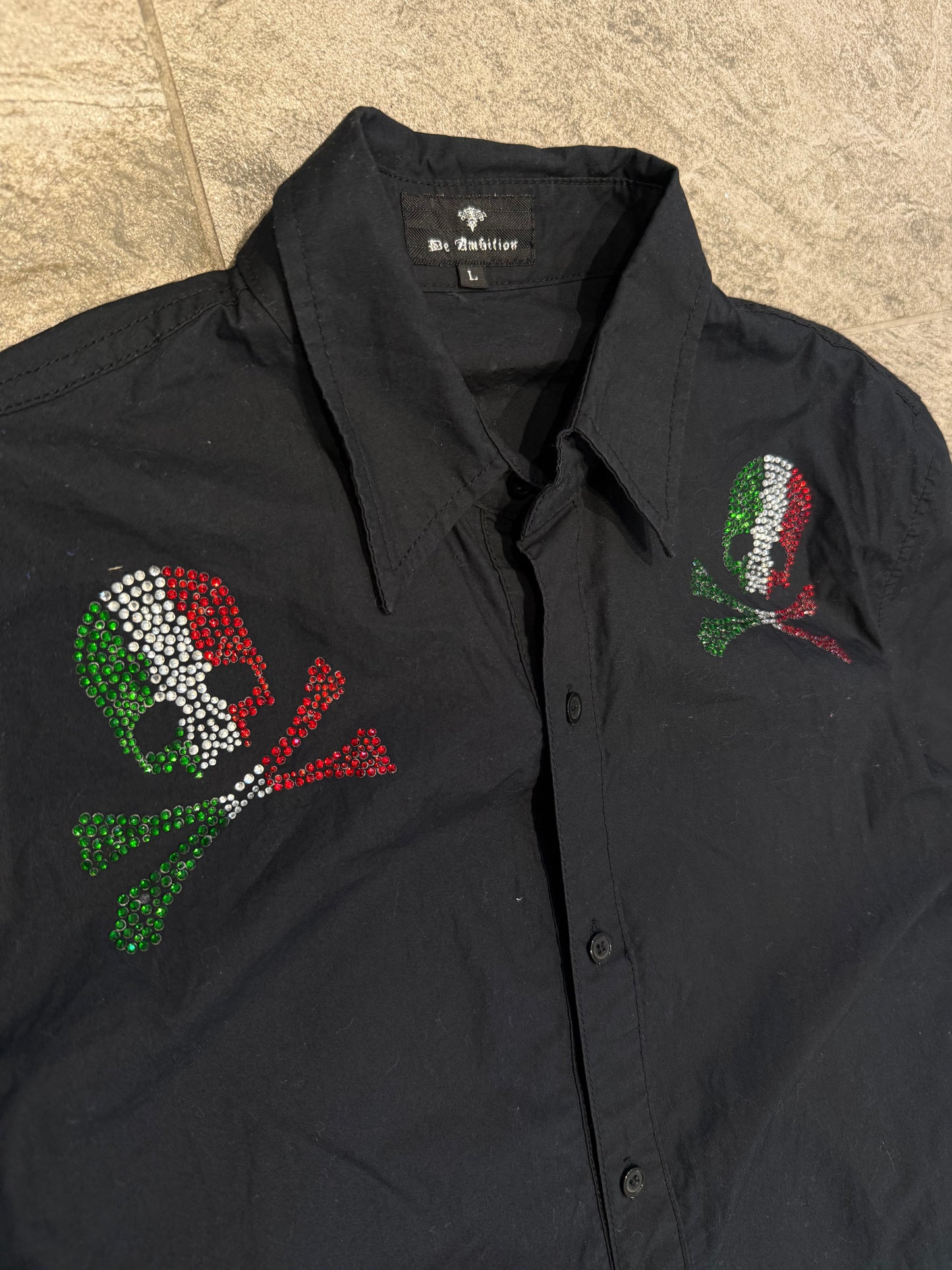000’s Be Ambition Rhinstone Shirt (M)
