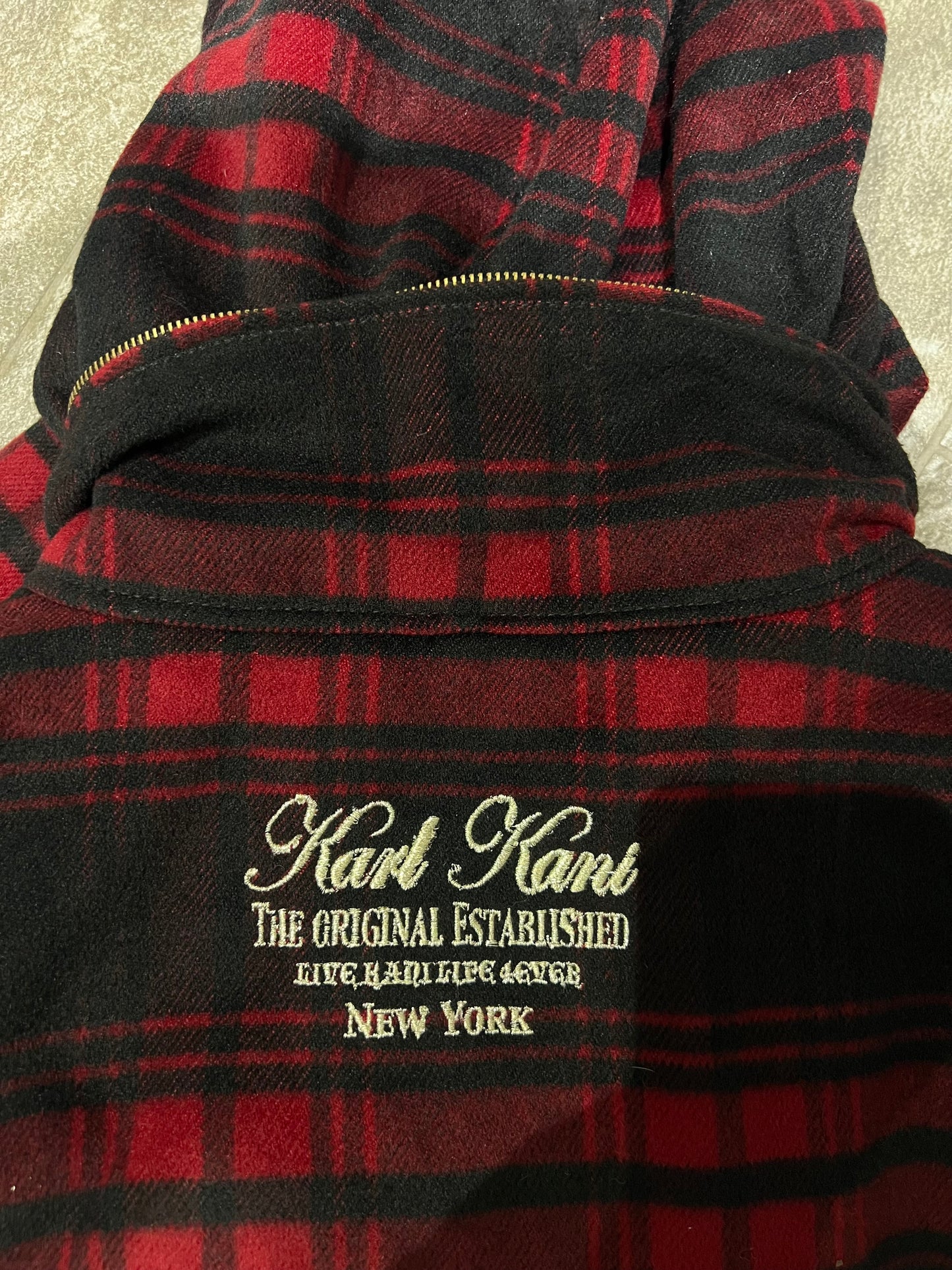 000’s Karl Kani Checkered Bono Hoodie (Small)