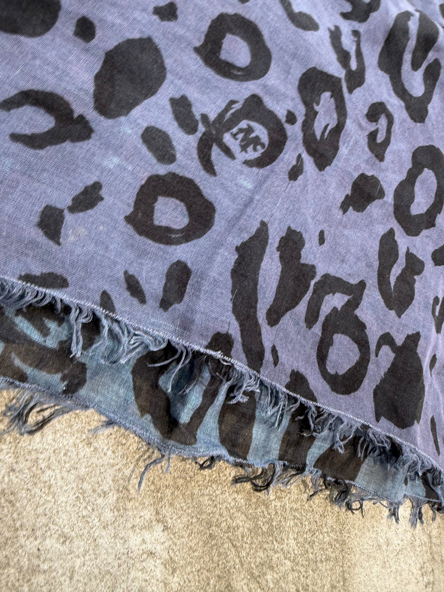 000’s Alexander McQueen Leopard Print Silk Scarf