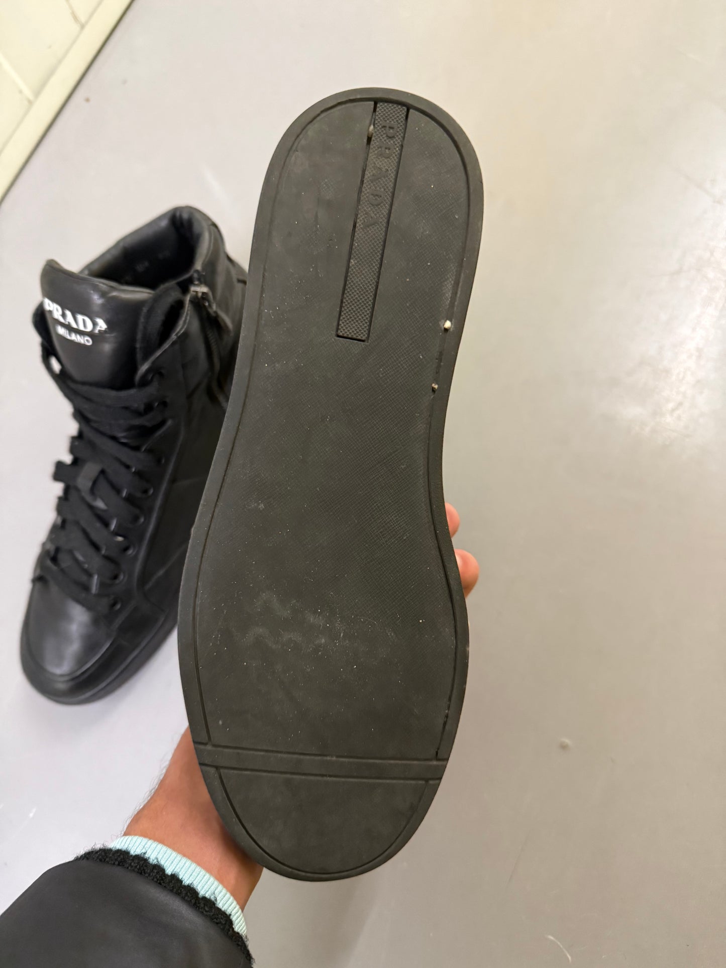 Prada Leather High Tops (8.5)