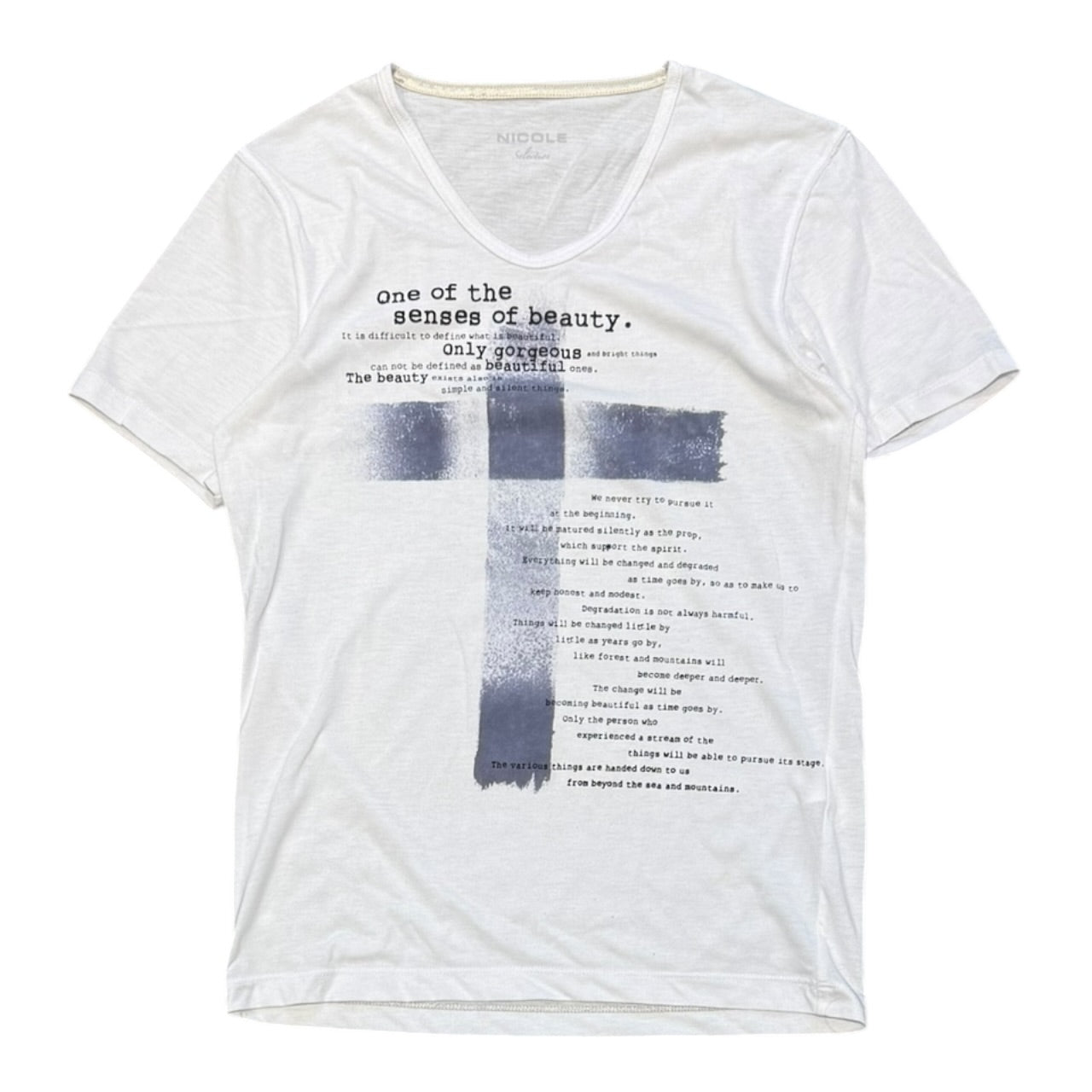 000’s Nicole Cross V Neck Tee (XS)