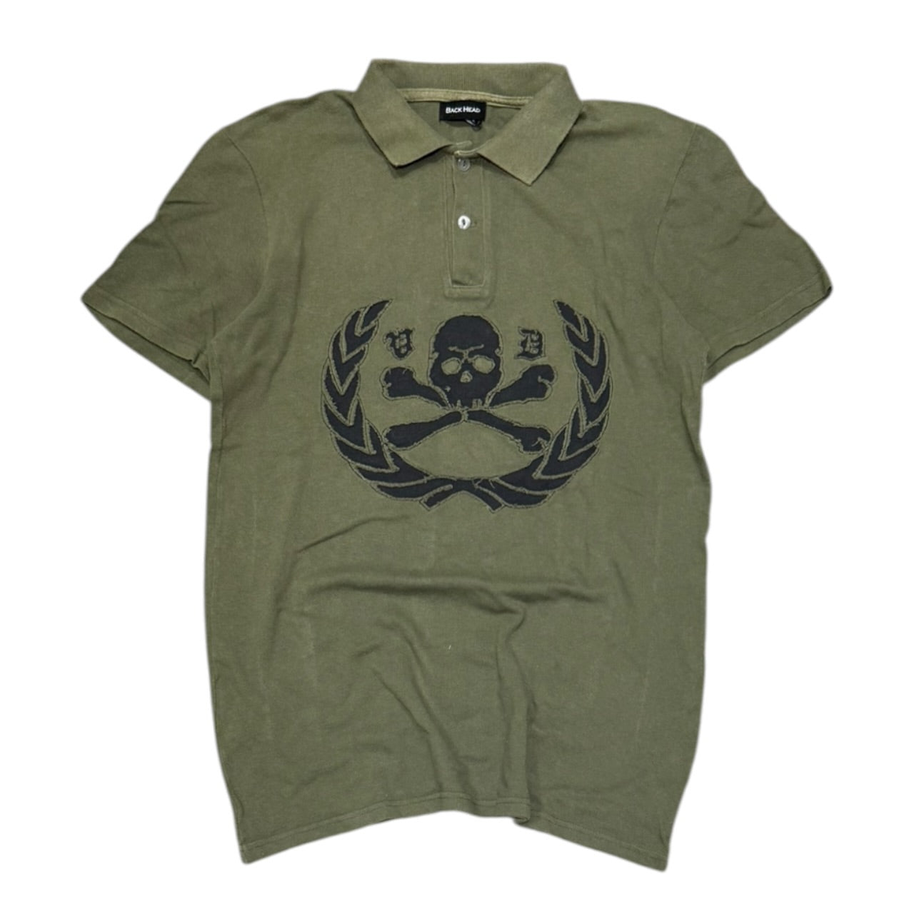000’s Black Head Skull Crest Polo (L)