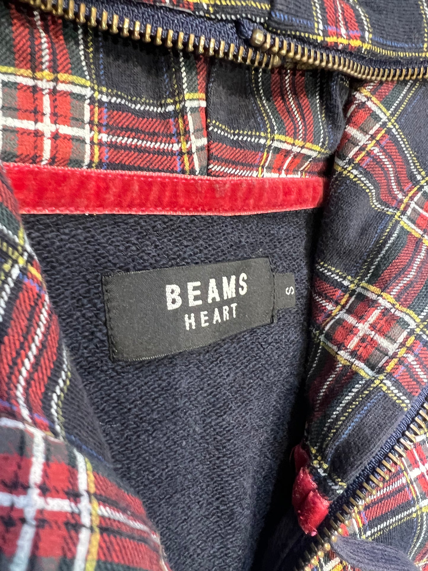 Beams Plaid/Checkered Full Zip Hoodie
