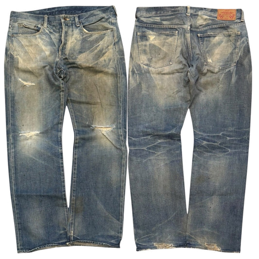 000’s Takeo Kikuchi Distressed Jeans (35”)