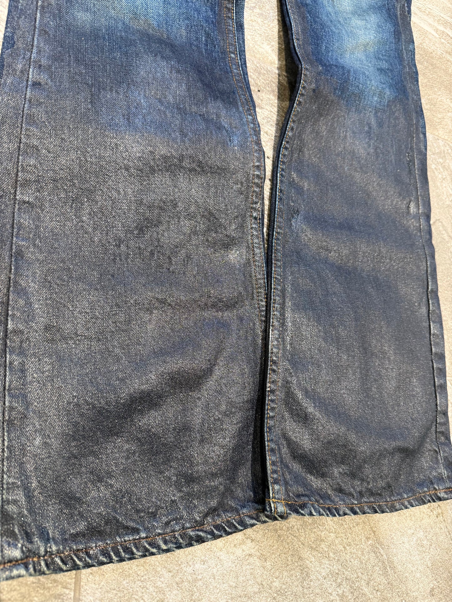 000’s Waxed Gennaro Bootcut Jeans (31”)