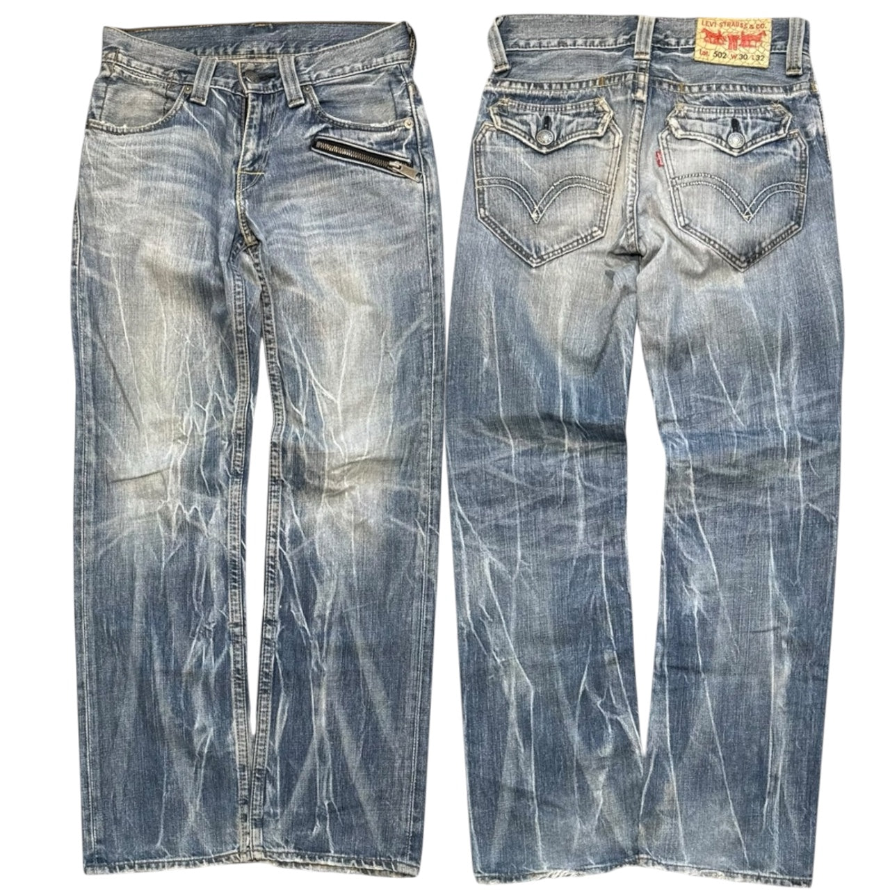 000’s Levi’s 502 Ghostwash Jeans (30”)