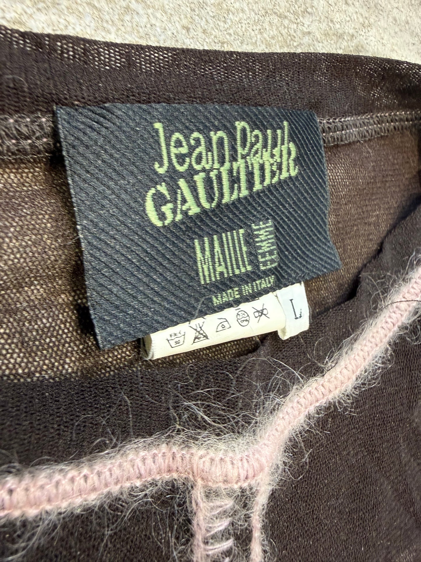 1990s Jean Paul Gaultier Daisy Floral Mesh Longsleeve