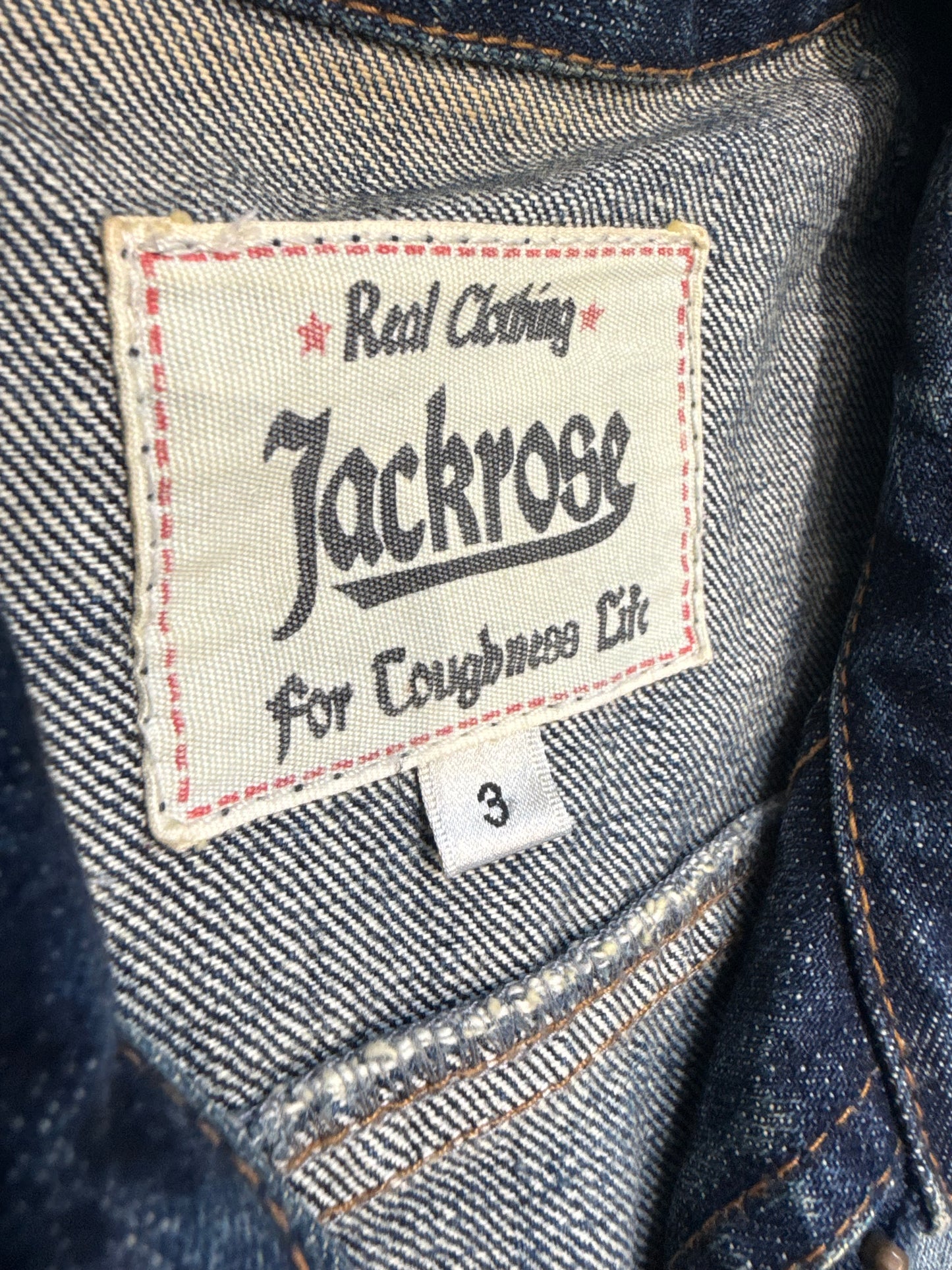 Jackrose Distressed Denim Jacket (M)