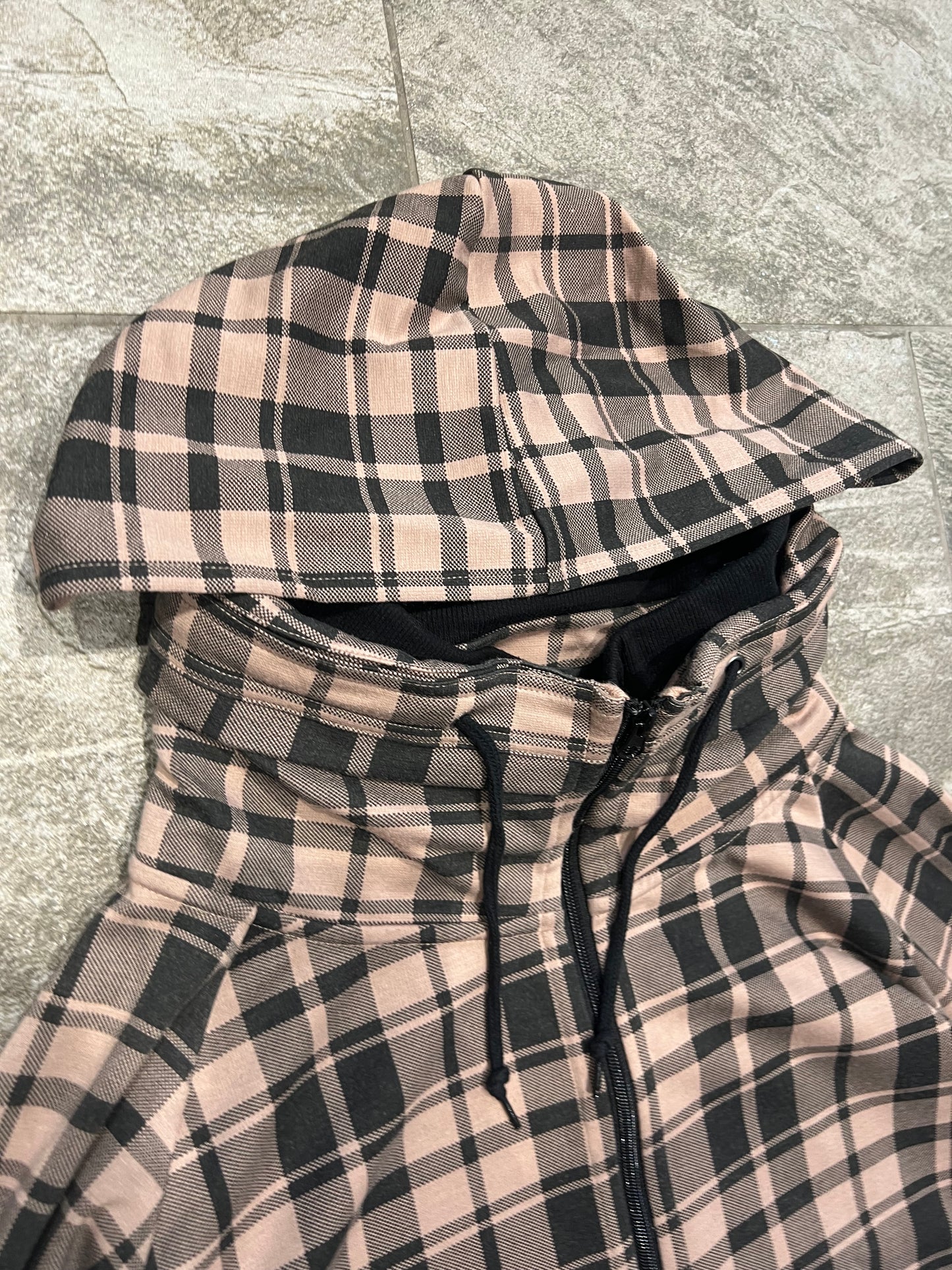 000’s Japanese Plaid/Checkered Bono Hoodie