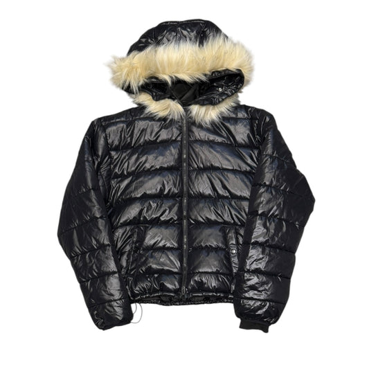 000’s Short Round Glossy Fur Puffer (M)