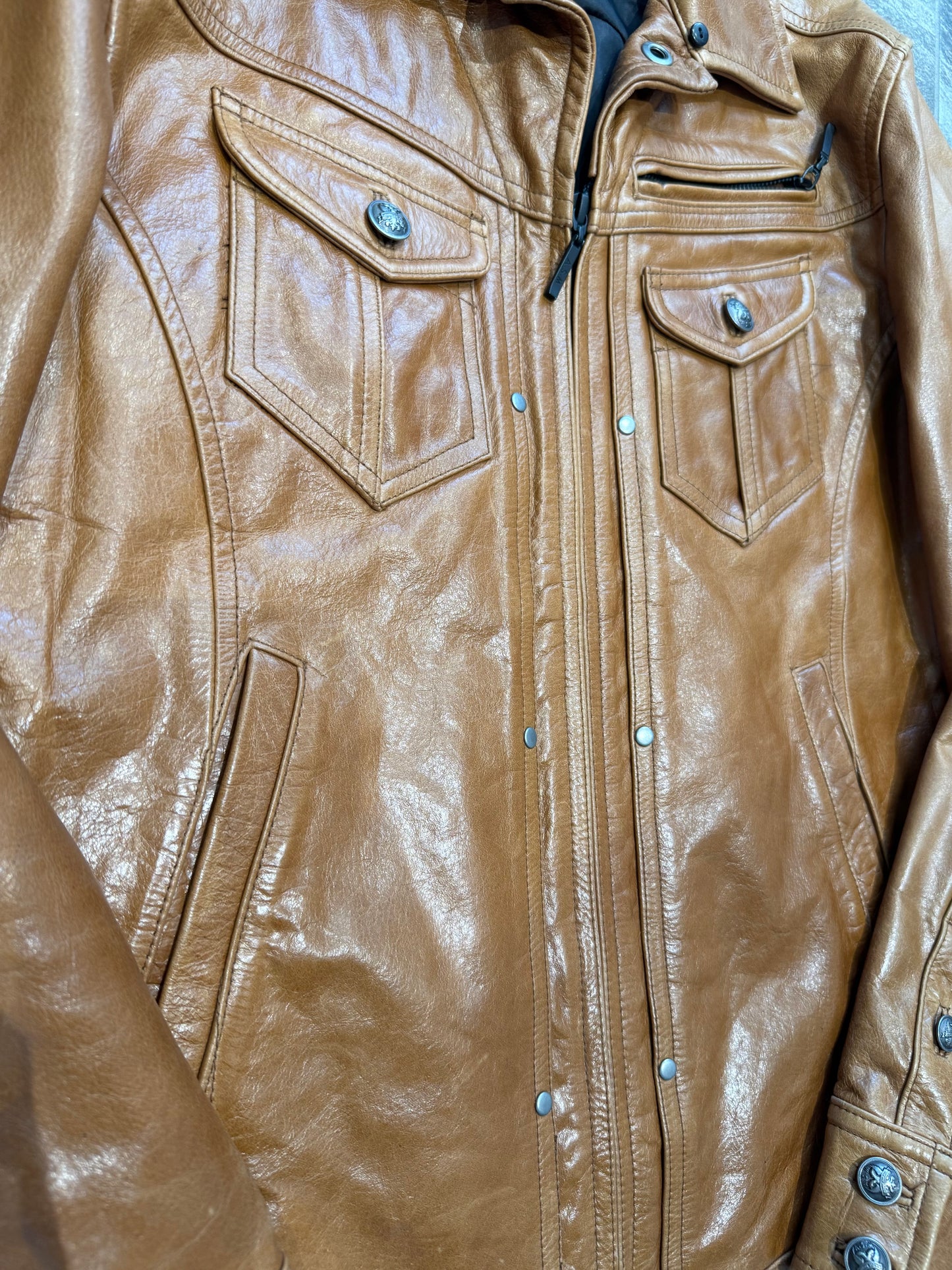 000’s ASM Buffalo Leather Jacket (S)