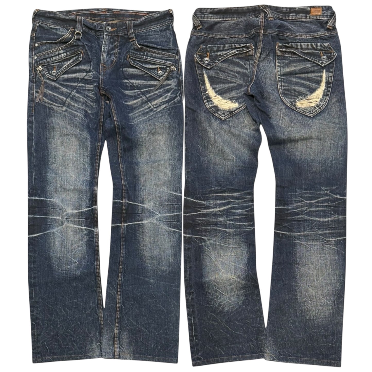 000’s Nicole Snakeskin Bootcut Jeans (31”)