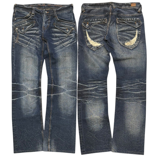 000’s Nicole Snakeskin Bootcut Jeans (31”)