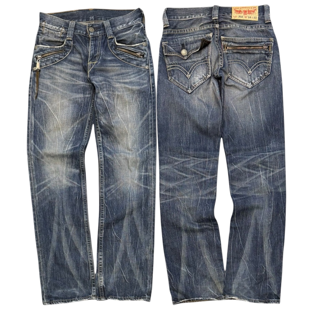 000’s Levi’s 502 Ghostwash Jeans (28”)