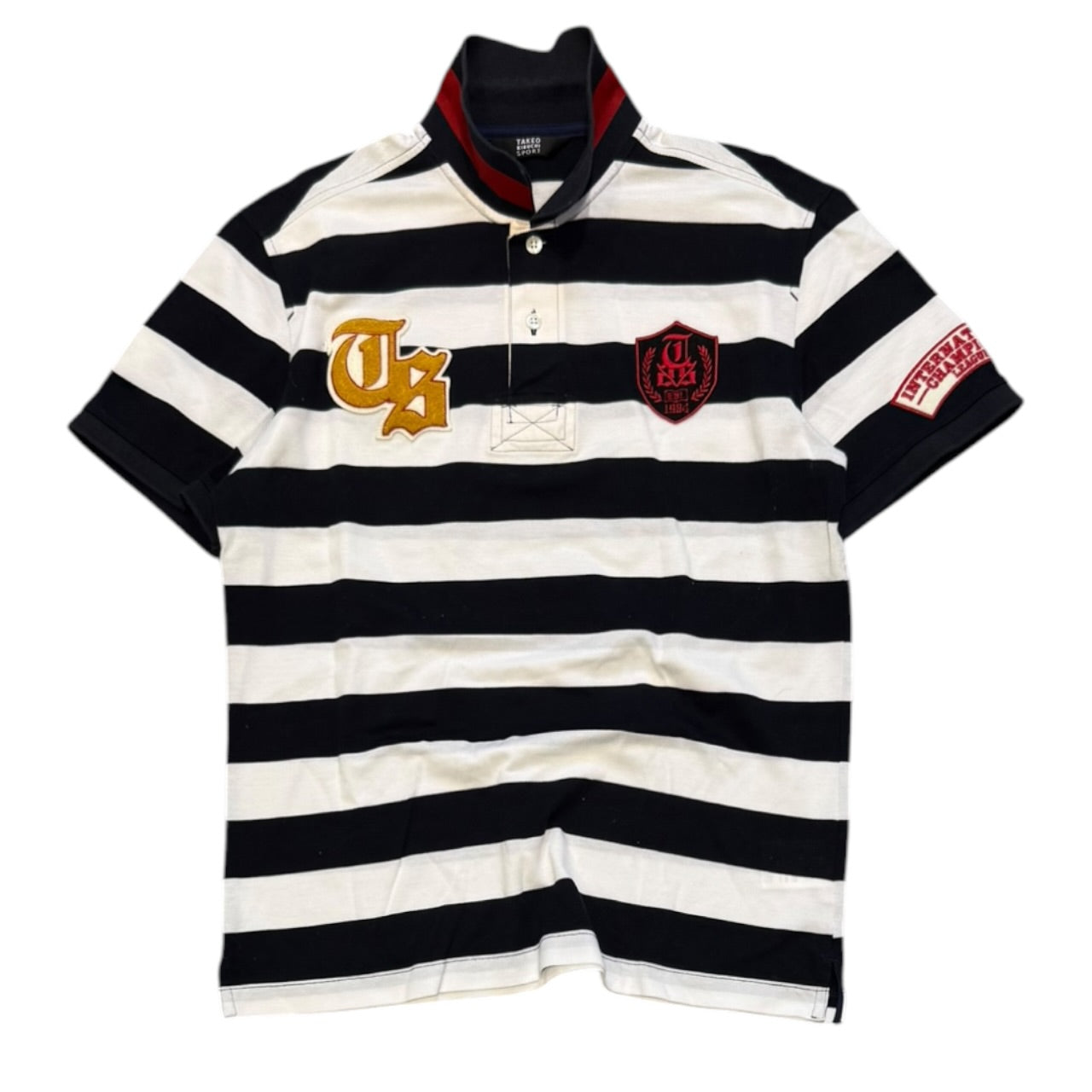 000’s Takeo Kikuchi Sport Striped Polo (S)