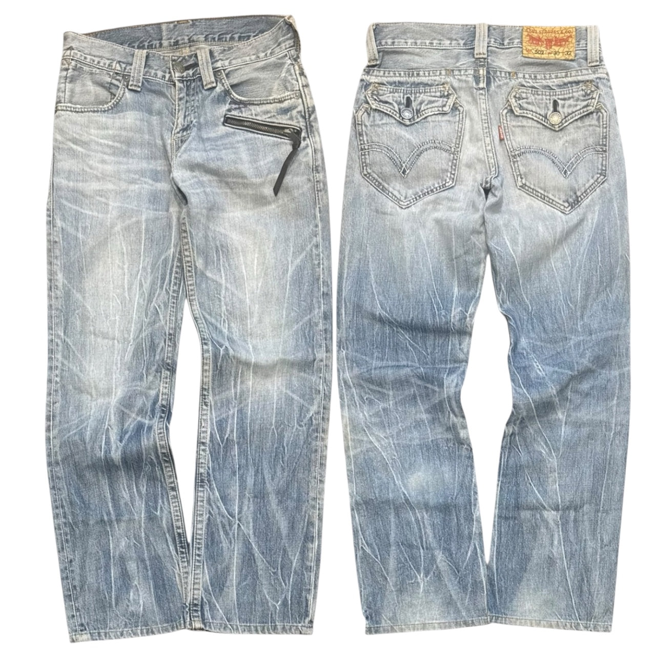 000’s Levi’s 502 Ghost Wash Jeans (30”)