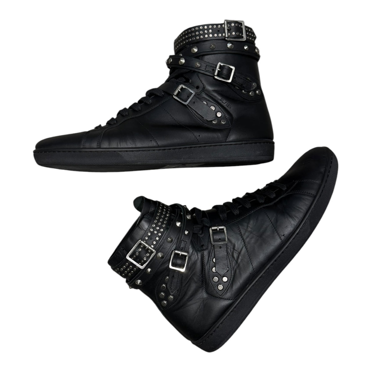 Saint Laurent SL16H Belted Studded High Tops (EU 45 - UK 11)