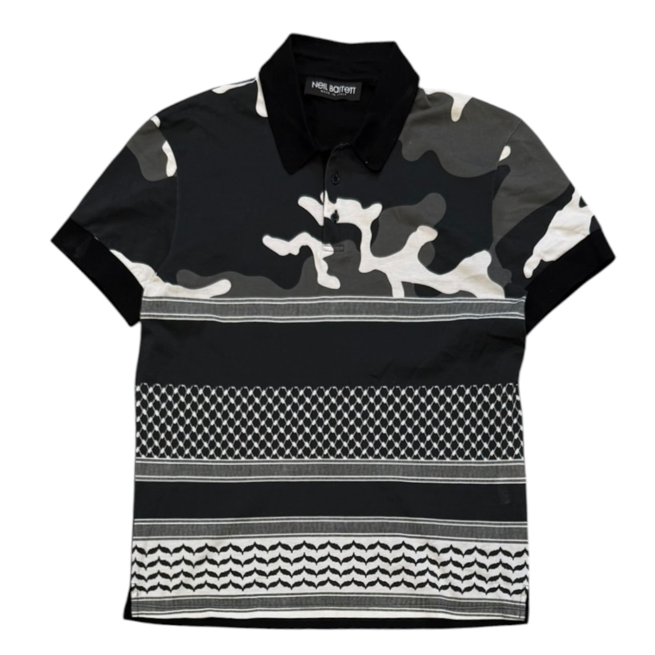 Neil Barrett SS2016 Camouflage Keffiyeh Polo (M)