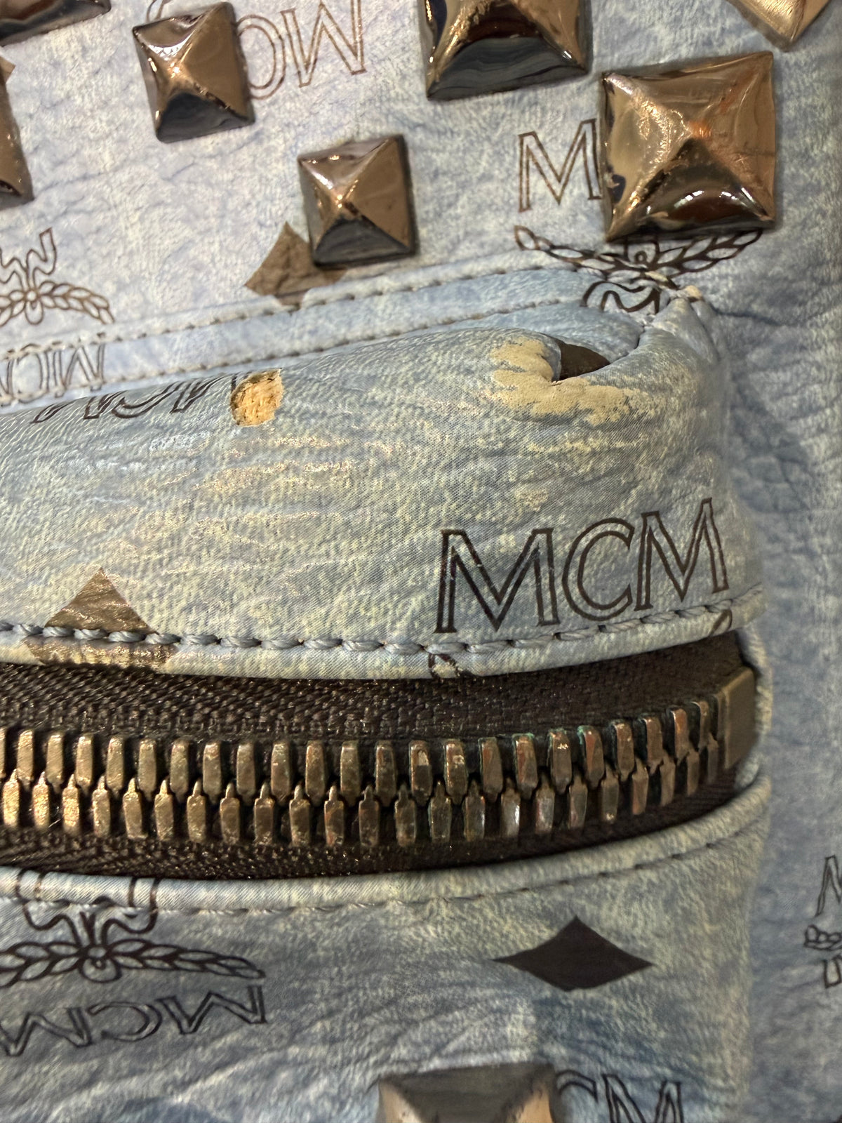 MCM Visetos Studded Stark Backpack