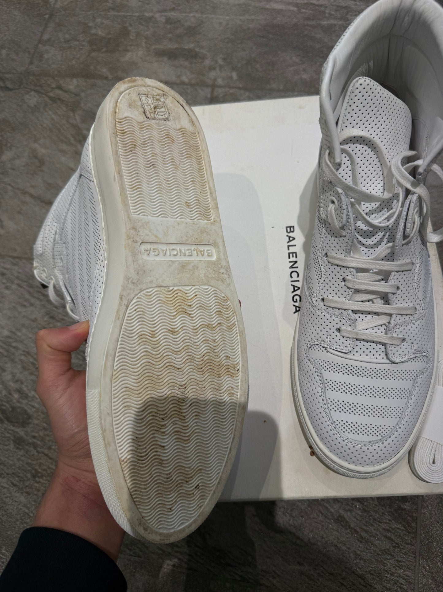 Balenciaga Arena Perforated High Tops (UK 8 - EU42)