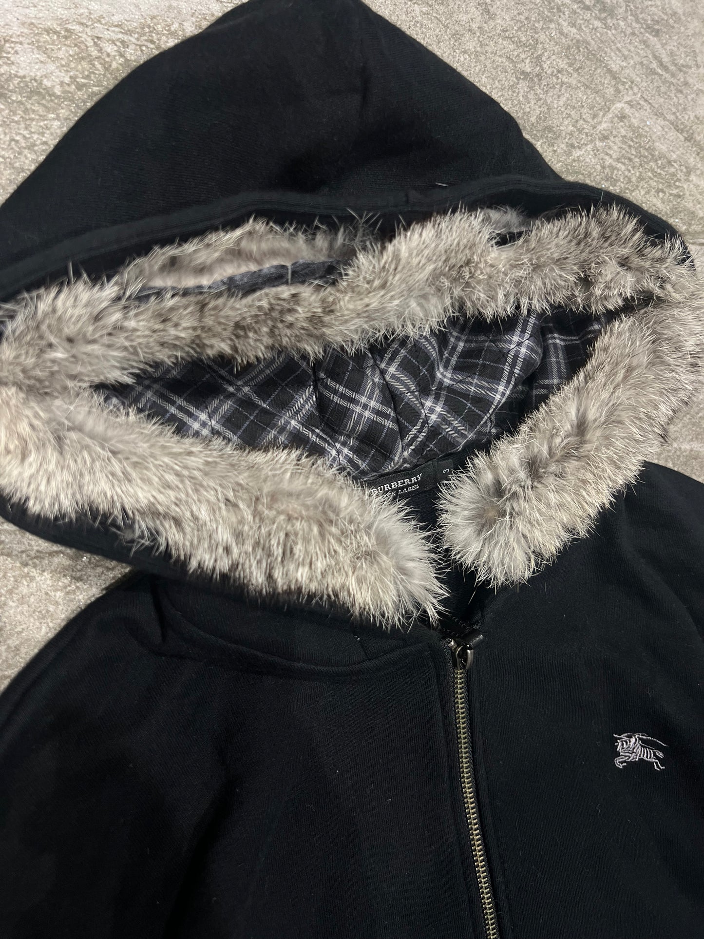 000’s Burberry Fur Hoodie