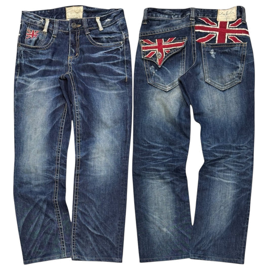 000’s Lolita Union Jack Jeans (28”)