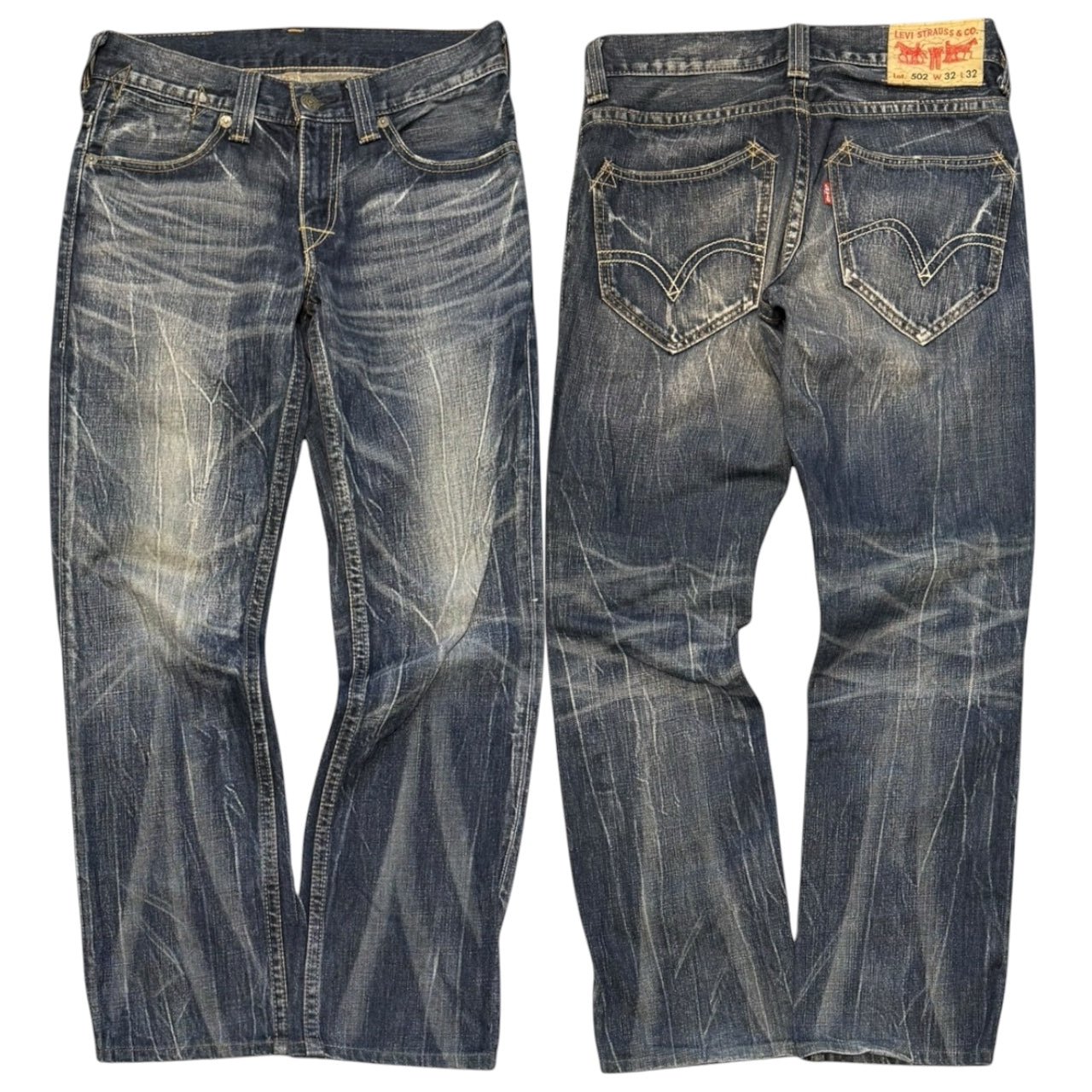 000’s Levi’s 502 Ghostwash Jeans (32”)