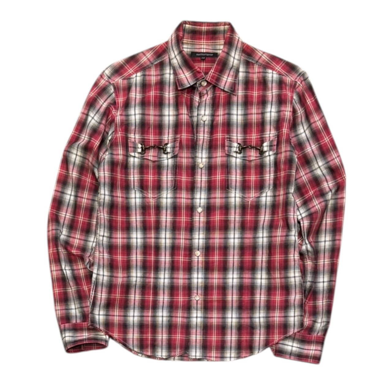 000’s Rattletrap Skull Checkered Flannel (S)