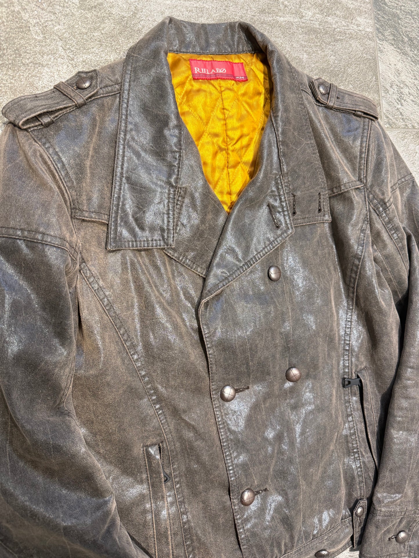 000’s Rielabo Leather Napoleon Jacket (S)
