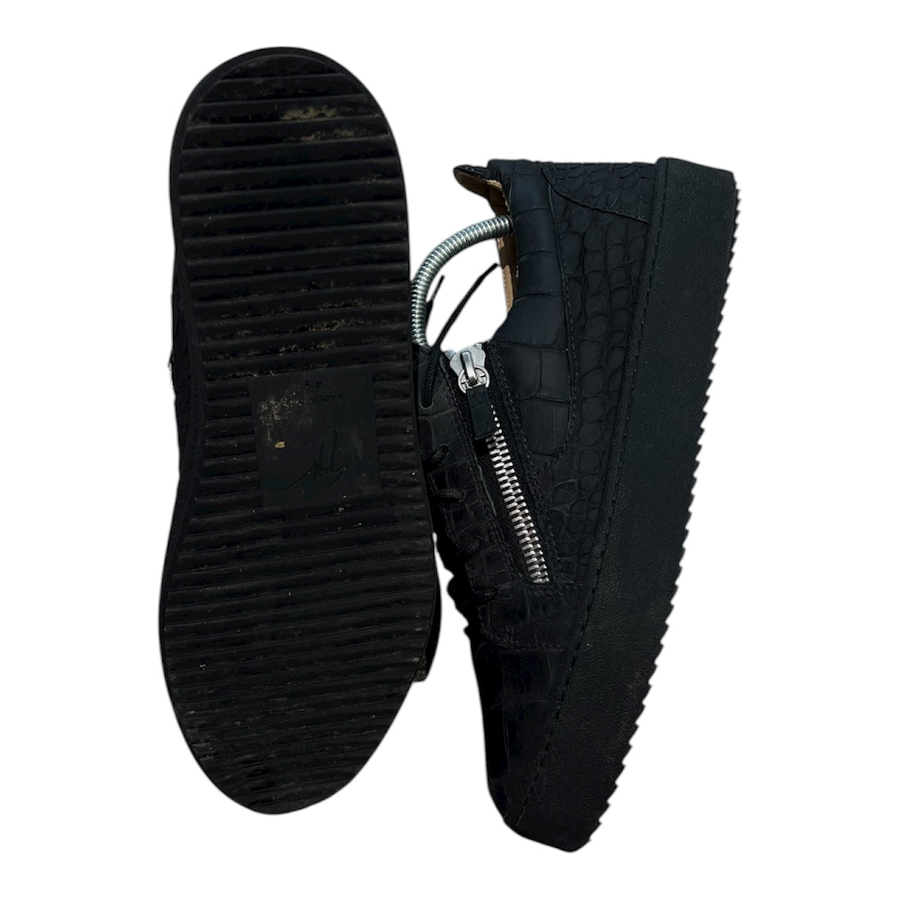 Giuseppe Zanotti Matte Crocodile Effect Trainers