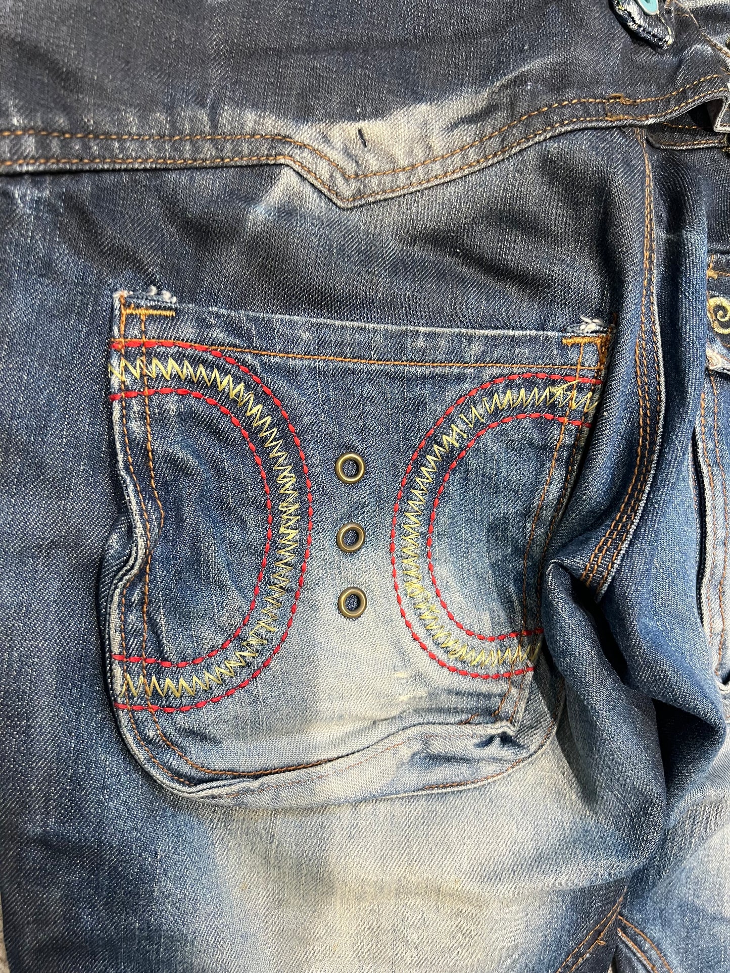 000’s Crazy Leopard Double Waist Jeans