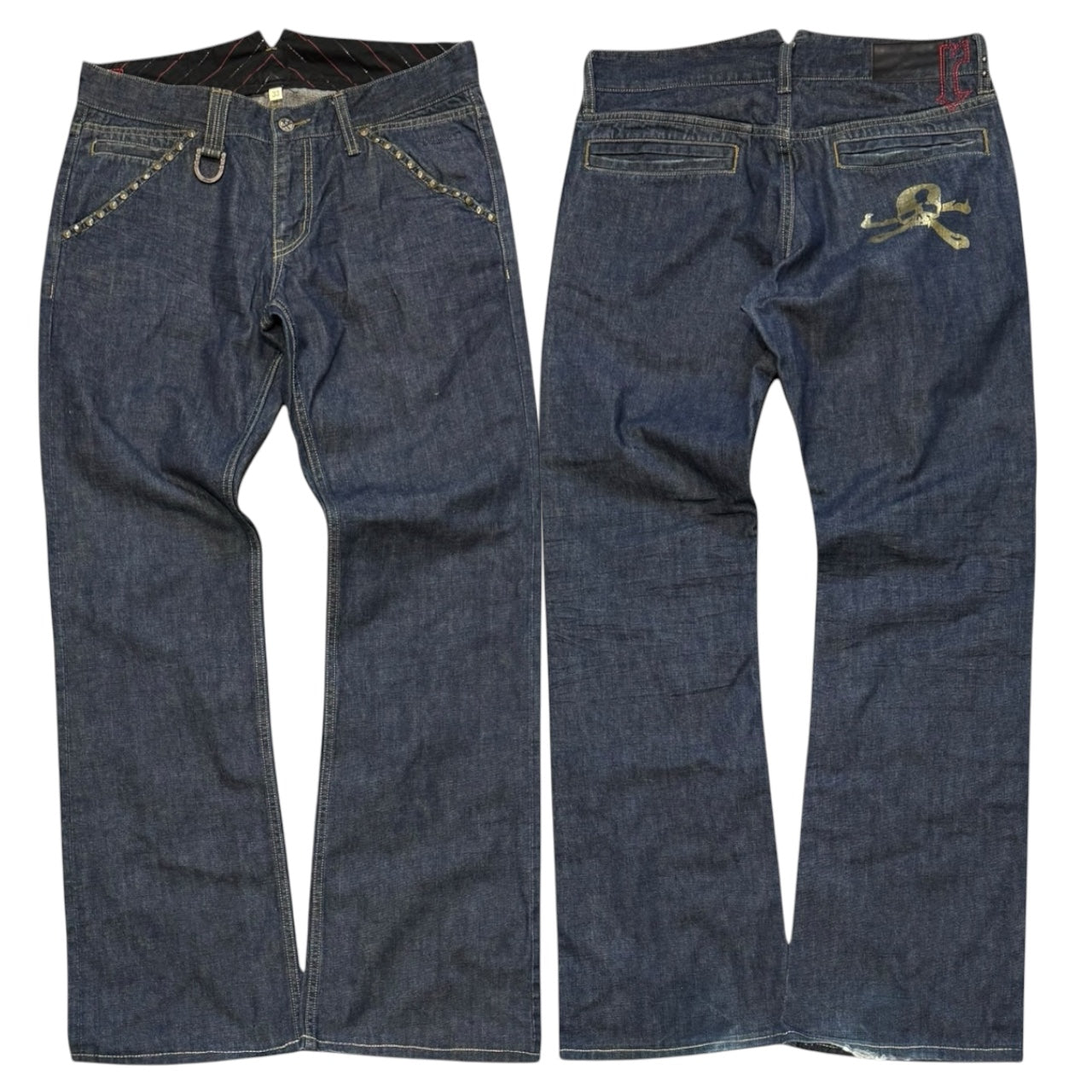 000’s Roen Skull Studded Jeans (33”)