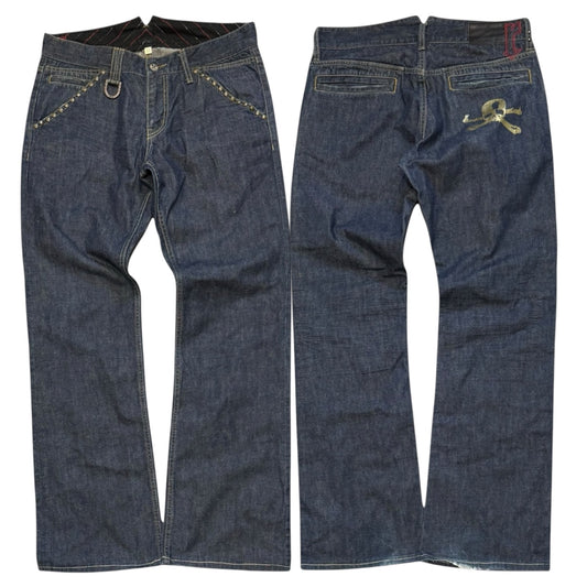 000’s Roen Skull Studded Jeans (33”)