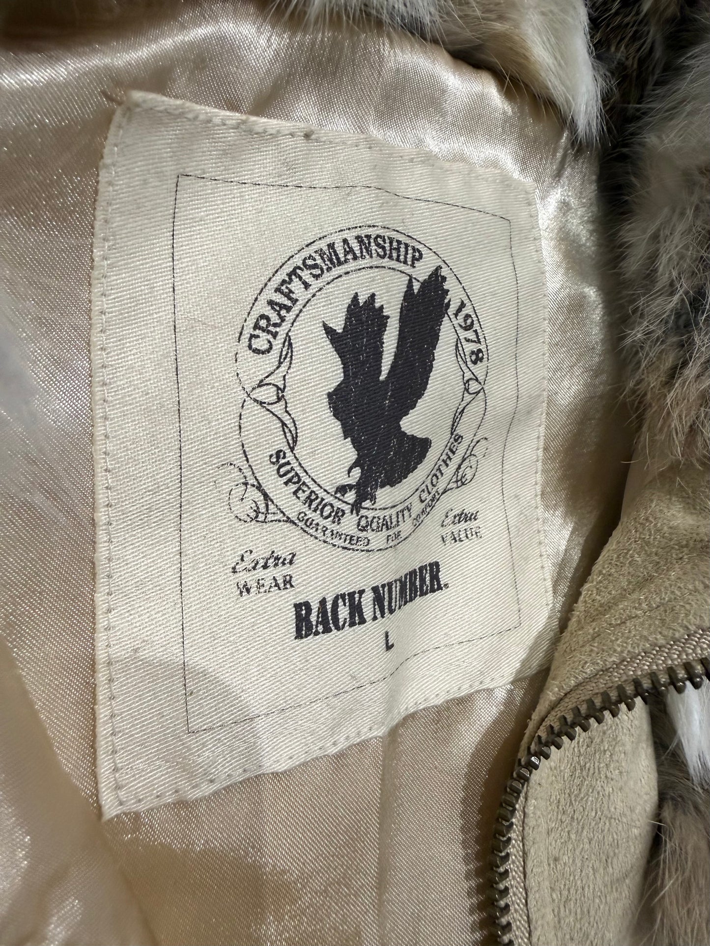 000’s Back Number Rabbit Fur Vest  (S)