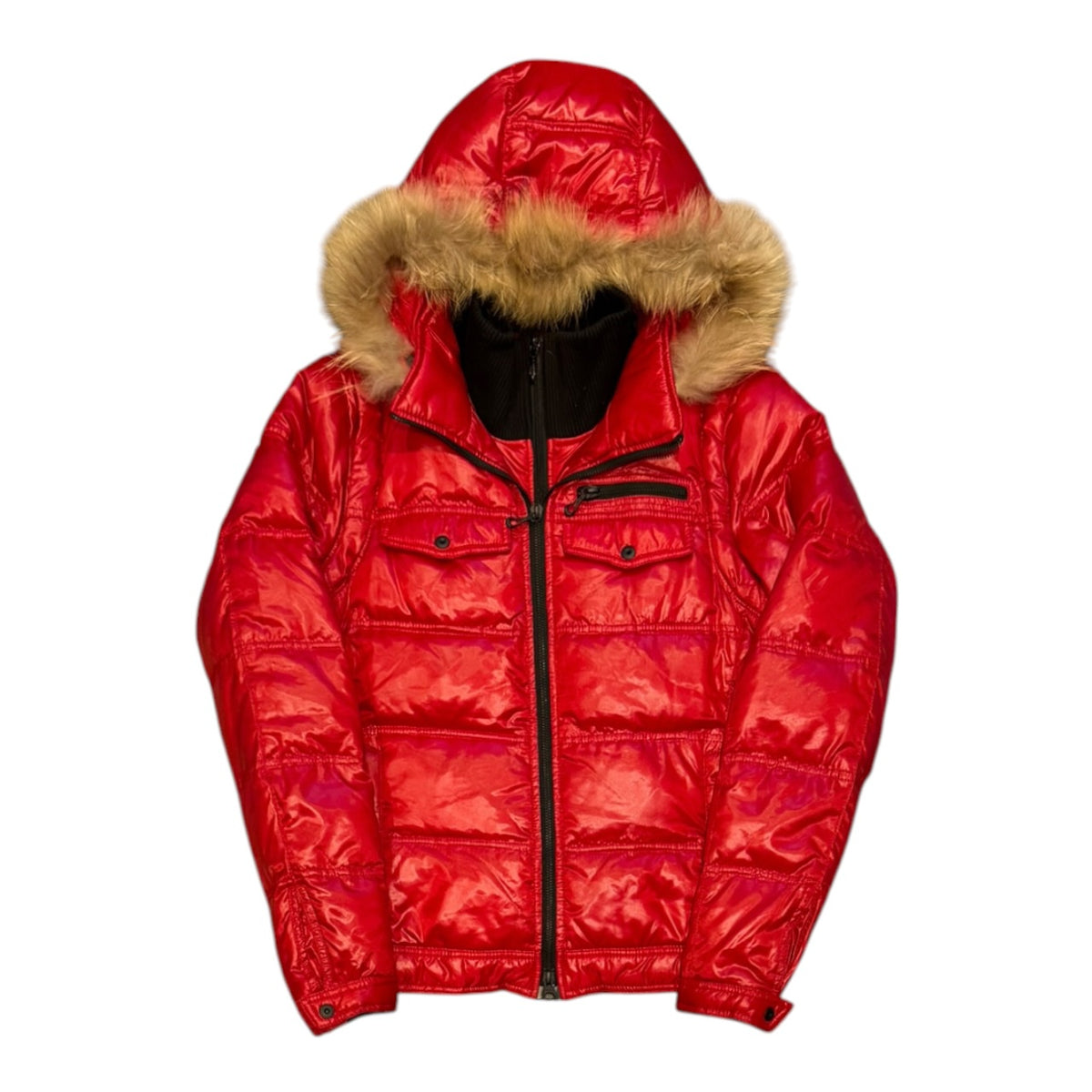 000’s Nicole Glossy 2 in 1 Fur Puffer (S)